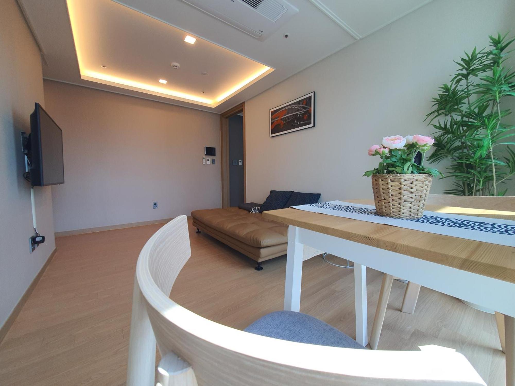 Ferienwohnung Haeundae Ocean Family Busan Exterior foto